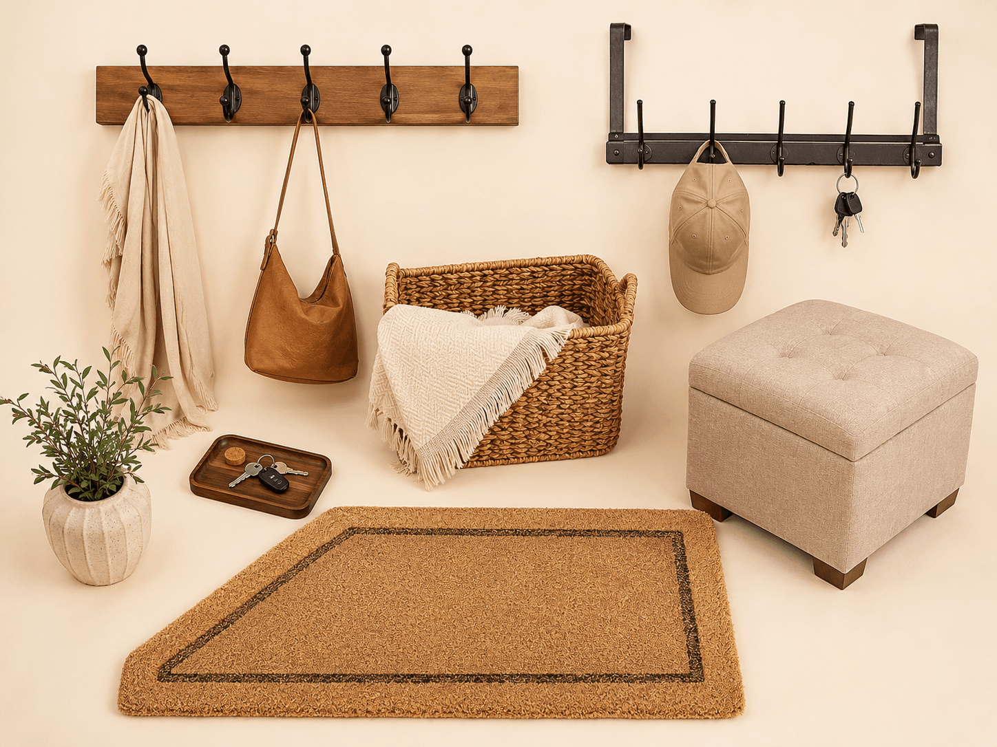 Entryway Set — Catch the dust and the daily drop at the front door.