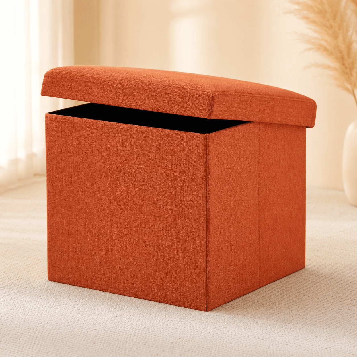 Folding Storage Ottoman Stool